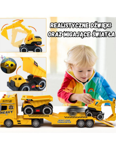 WOOPIE Construction Vehicle Tow Truck
