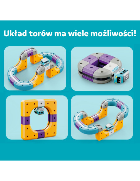 WOOPIE magnetinis bėgių konstruktoriaus rinkinys su traukos efektu, 39 vnt.