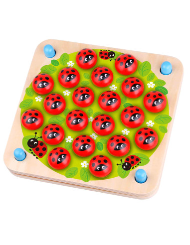 WOOPIE GREEN Memory Wooden Educational Memory Game Ladybug Puzzle