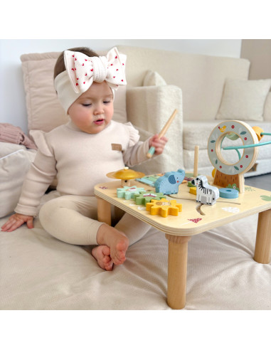 WOOPIE GREEN Wooden Educational Table Musical Sensory Maze 5 in 1