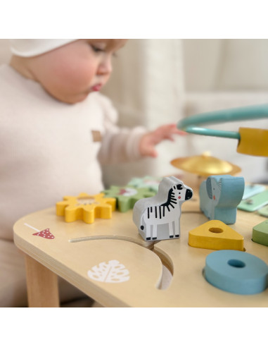 WOOPIE GREEN Wooden Educational Table Musical Sensory Maze 5 in 1