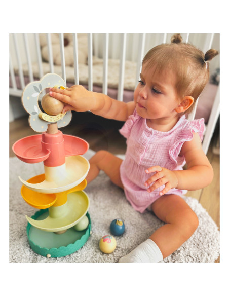 WOOPIE GREEN Wooden Ball Track Sensory Educational 6 pcs.