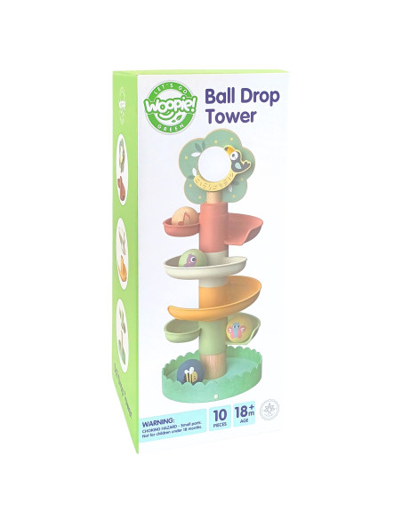 WOOPIE GREEN Wooden Ball Track Sensory Educational 6 pcs.