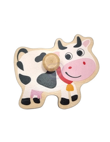 WOOPIE GREEN Wooden Montessori Puzzle Farm with Matching Pins