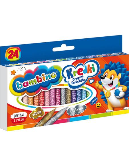 Bambino Kredki Z Glinki Kaolinowej 24 Kolorów Zestaw 0218
