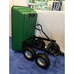 Keturratis karutis Herzberg HG-8028-75, plienas, žalia, 75 l