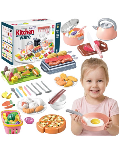 WOOPIE Kitchen Accessories Set Cooking Toy 108 pcs