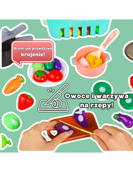 WOOPIE Kitchen Accessories Set Cooking Toy 108 pcs Green