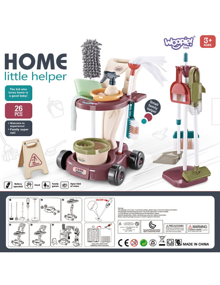 WOOPIE XXL Cleaning Set 3-in-1 Trolley 26 pcs.