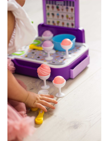 WOOPIE Ice Cream Case 3 in 1 Kitchen Shop Ice Cream Parlor Portable 62 pcs.