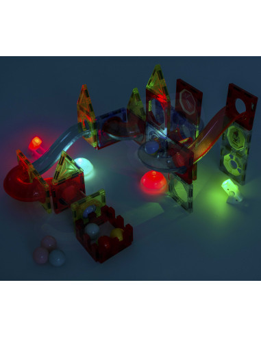 WOOPIE Magnetic Blocks Ball Track Light 75 pcs.