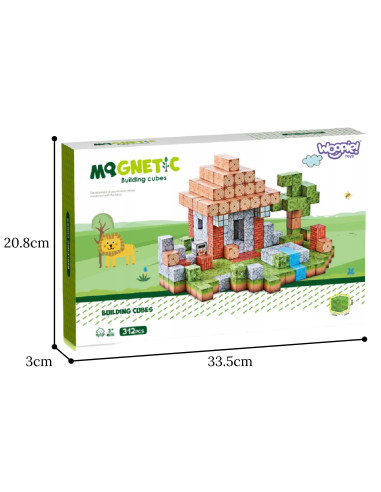 Магнитные строительные блоки WOOPI World of Blocks, 108 деталей.