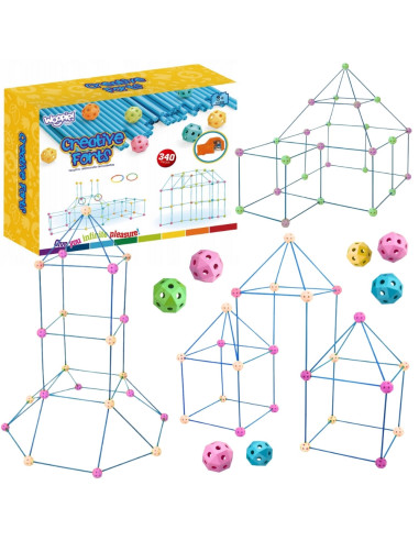 WOOPIE Construction Set XXL Tent Base Tube Straws 340 pcs.