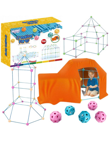 WOOPIE Construction Set XXL Tent Base Tube Straws 340 pcs.