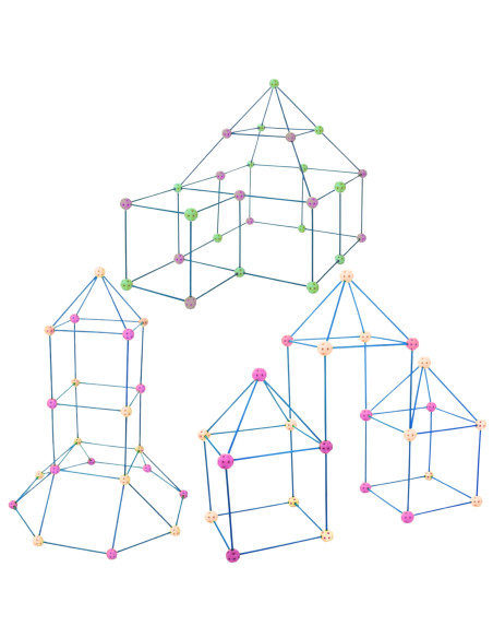 WOOPIE Construction Set XXL Tent Base Tube Straws 340 pcs.