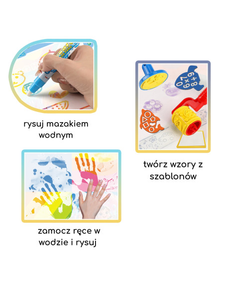 WOOPIE akvarelinių kilimėlių rinkinys su priedais