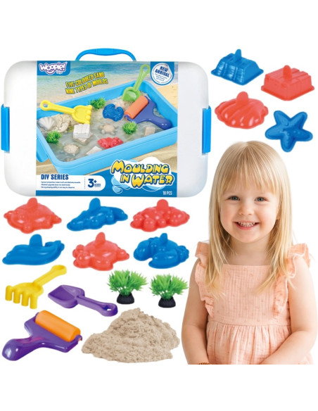 WOOPIE Kinetic Sand Magic for Water 18-piece Set with Case
