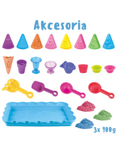 WOOPIE SAND FAIRY Kinetic Sand Set Ice Cream Parlor Desserts 24pcs 2