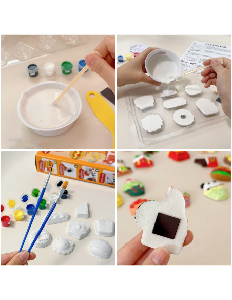 WOOPIE DIY Paint Craft Kit: Make Plaster Cast Figurines and Paint Them - Unicorn Kit