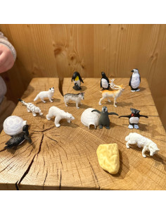WOOPIE Arkties gyvūnų figūrėlių rinkinys, 16 vnt. 2