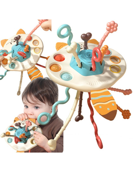 WOOPIE BABY Montessori Sensory Toy Teether Rattle Multifunctional Fox