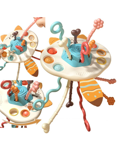 WOOPIE BABY Монтессори сенсорная игрушка-прорезыватель-погремушка, многофункциональная лиса