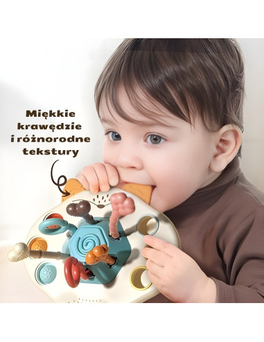 WOOPIE BABY Монтессори сенсорная игрушка-прорезыватель-погремушка, многофункциональная лиса
