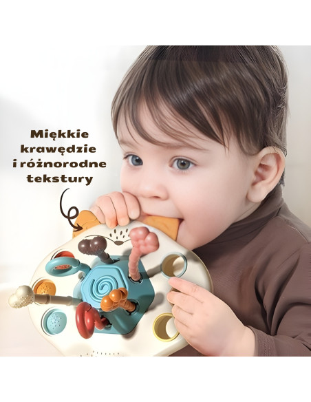 WOOPIE BABY Montessori Sensory Toy Teether Rattle Multifunctional Fox