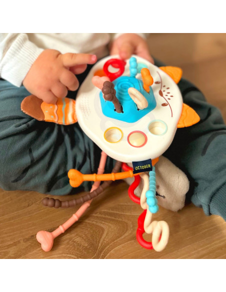 WOOPIE BABY Montessori Sensory Toy Teether Rattle Multifunctional Fox