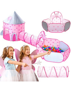 WOOPIE 3-in-1 Tent Princess Palace XXL House Tunnel Dry Pool