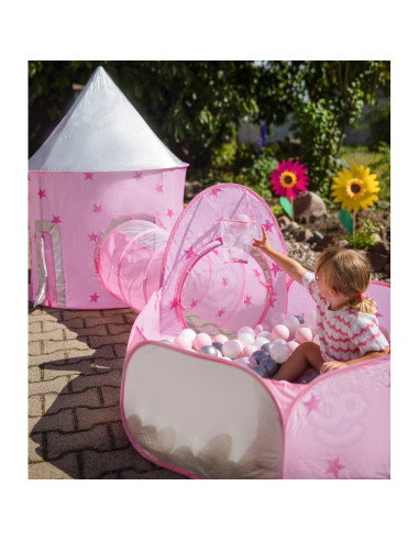 WOOPIE 3-in-1 Tent Princess Palace XXL House Tunnel Dry Pool