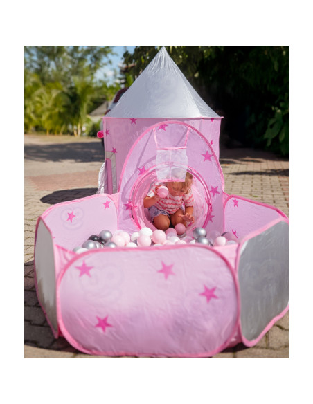 WOOPIE 3-in-1 Tent Princess Palace XXL House Tunnel Dry Pool
