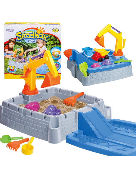 WOOPIE Portable Sandbox Castle Lockable + 9 acc.