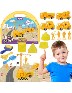 WOOPIE Kinetic Sand Construction Site Suitcase Crane Cars