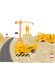 WOOPIE Kinetic Sand Construction Site Suitcase Crane Cars 2