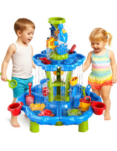 WOOPIE Water Table 2 in 1 Sandbox Fountain XXL Aquapark with Dolphin