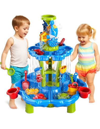 WOOPIE Water Table 2 in 1 Sandbox Fountain XXL Aquapark with Dolphin