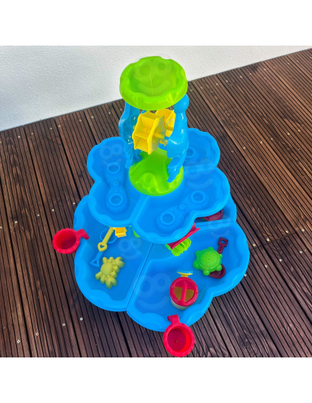 WOOPIE Water Table 2 in 1 Sandbox Fountain XXL Aquapark with Dolphin