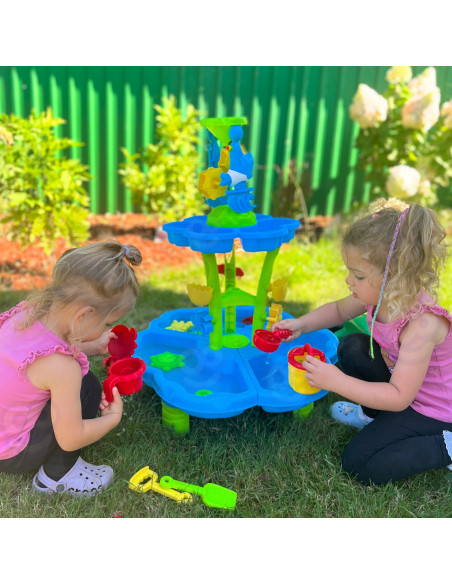 WOOPIE Water Table 2 in 1 Sandbox Fountain XXL Aquapark with Dolphin