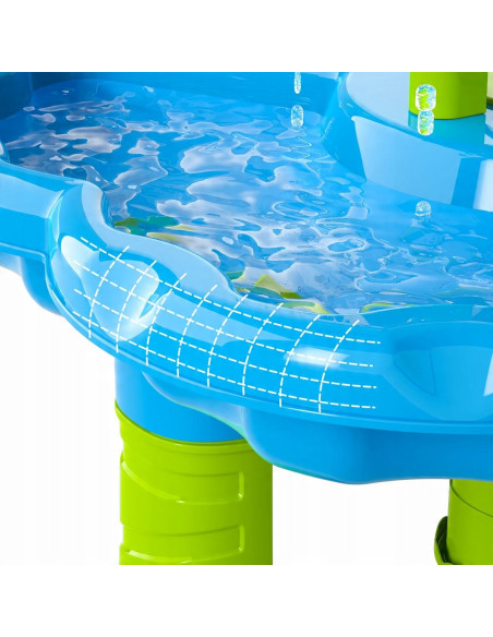 WOOPIE Water Table 2 in 1 Sandbox Fountain XXL Aquapark with Dolphin