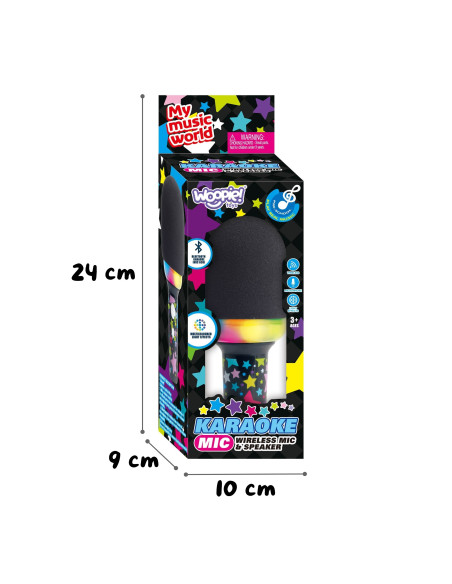 WOOPIE Wireless Karaoke Microphone with Speaker Black BT
