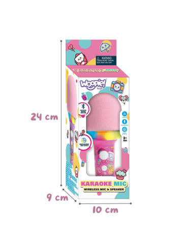 WOOPIE Wireless Karaoke Microphone with Speaker Pink