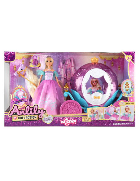 WOOPIE ROYAL Princess Lily Doll and Magic Carriage Accessories