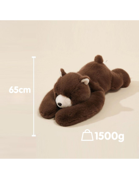 Мягкая игрушка WOOPI, утяжеленный плюшевый мишка Бруно, антистрессовая сенсорная игрушка, тяжелый, 65 см, 1500 г.