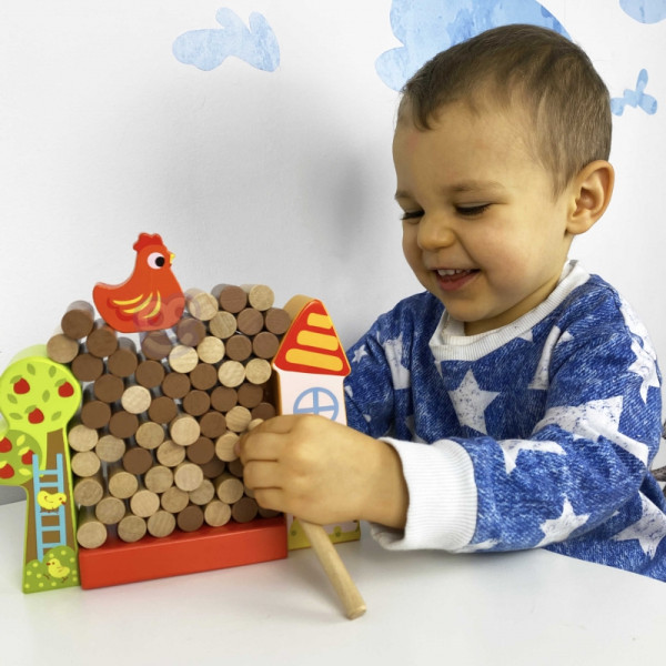 Игра-аркада TOOKY TOY Падающая курица Деревянная ферма Игра-аркада TOOKY TOY Падающая курица Деревянная ферма