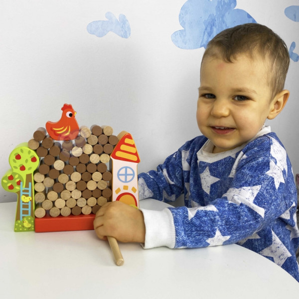 Игра-аркада TOOKY TOY Падающая курица Деревянная ферма Игра-аркада TOOKY TOY Падающая курица Деревянная ферма