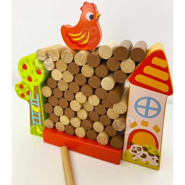 Игра-аркада TOOKY TOY Падающая курица Деревянная ферма Игра-аркада TOOKY TOY Падающая курица Деревянная ферма