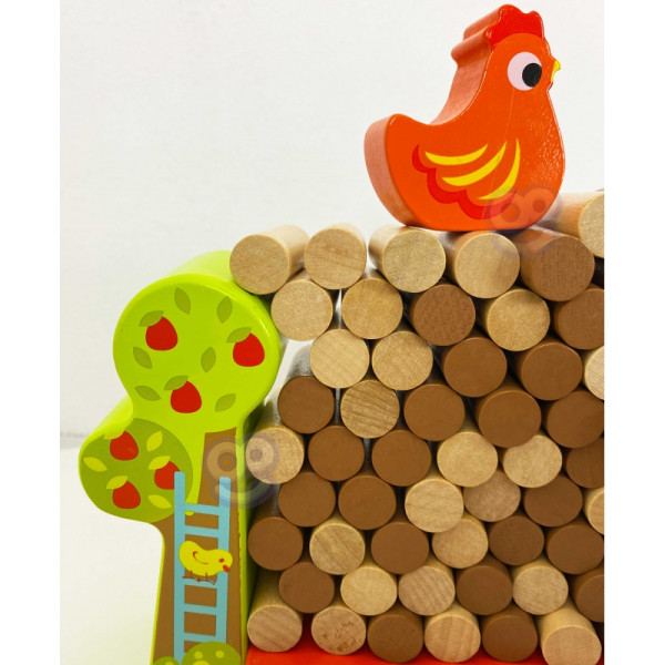 Игра-аркада TOOKY TOY Падающая курица Деревянная ферма Игра-аркада TOOKY TOY Падающая курица Деревянная ферма