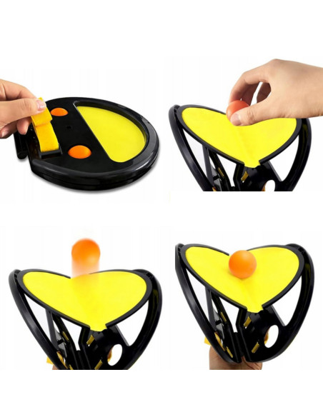 WOOPIE Catch Ball Arcade Game Throw Catch Paddle + 2 Balls