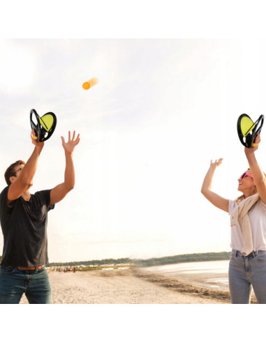 WOOPIE Catch Ball Arcade Game Throw Catch Paddle + 2 Balls